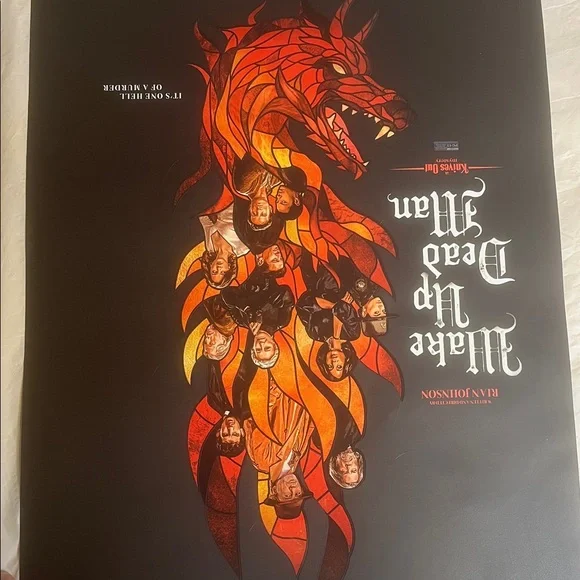 Wake Up Dead Man Limited Origin Movie Poster Knives Out Dragon 13 x 20 11/25 NEW - Picture 2 of 14